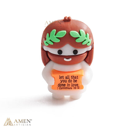Mini Bible Verse Figurine — Let All You Do Be Done in Love