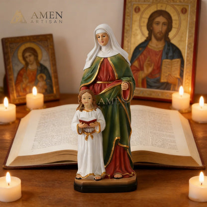 Virgin Mary with Child Statue Amen Artisan