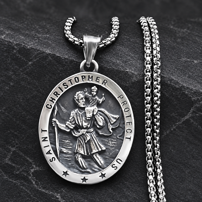 【DEAL TODAY】St. Christopher Traveler Medal Necklace