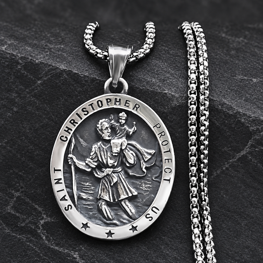 【DEAL TODAY】St. Christopher Traveler Medal Necklace