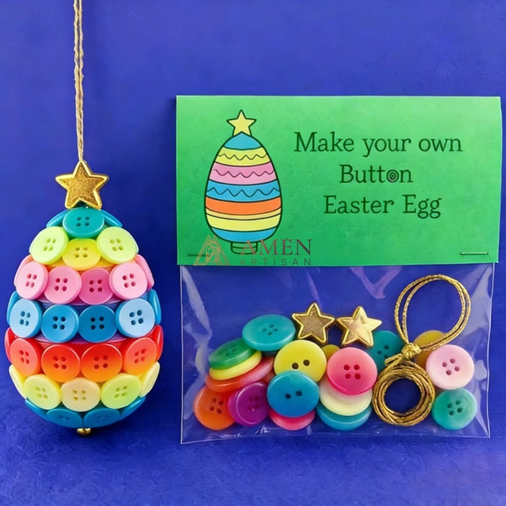 Easter DIY Button Pocket Hug Charm Kit Amen Artisan