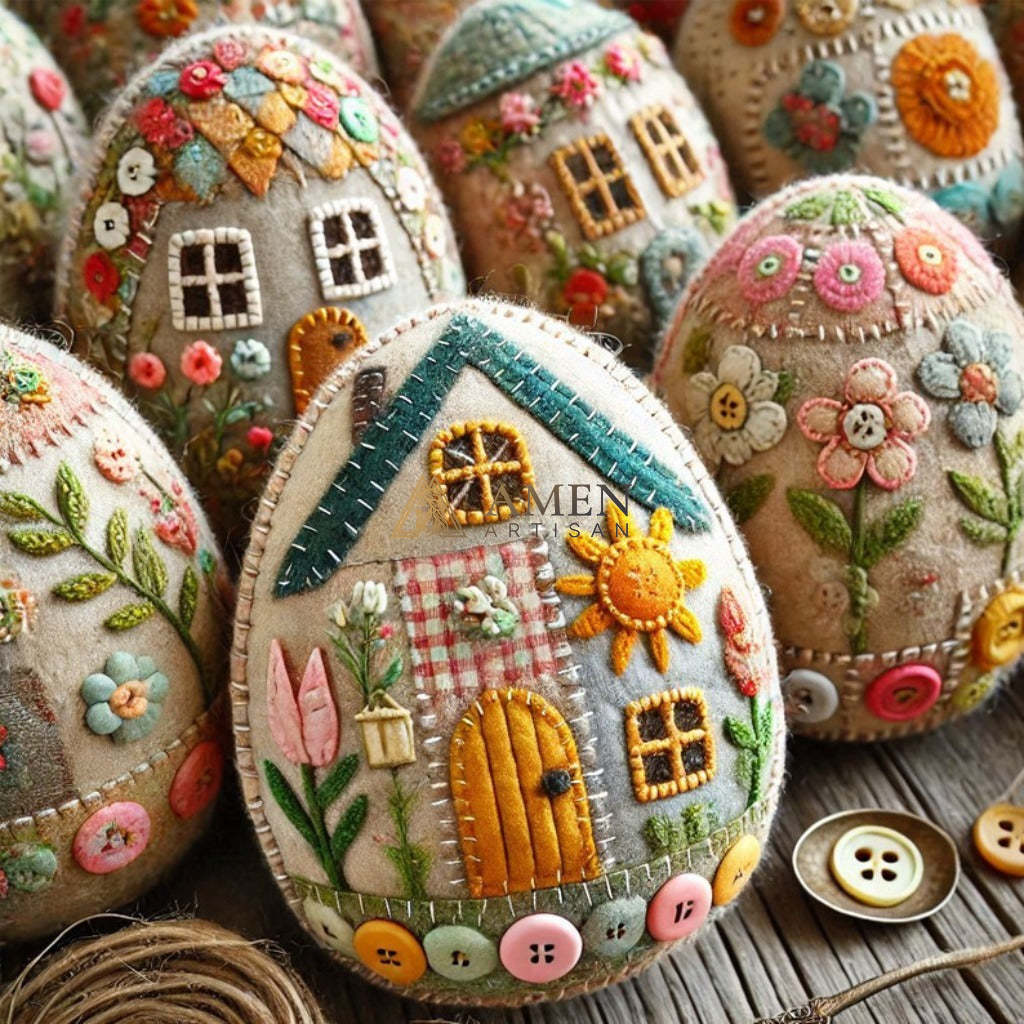 Easter Felt Egg Ornaments Amen Artisan