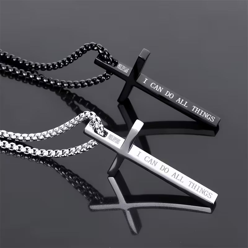 【DEAL TODAY】Philippians 4:13 Cross Necklace