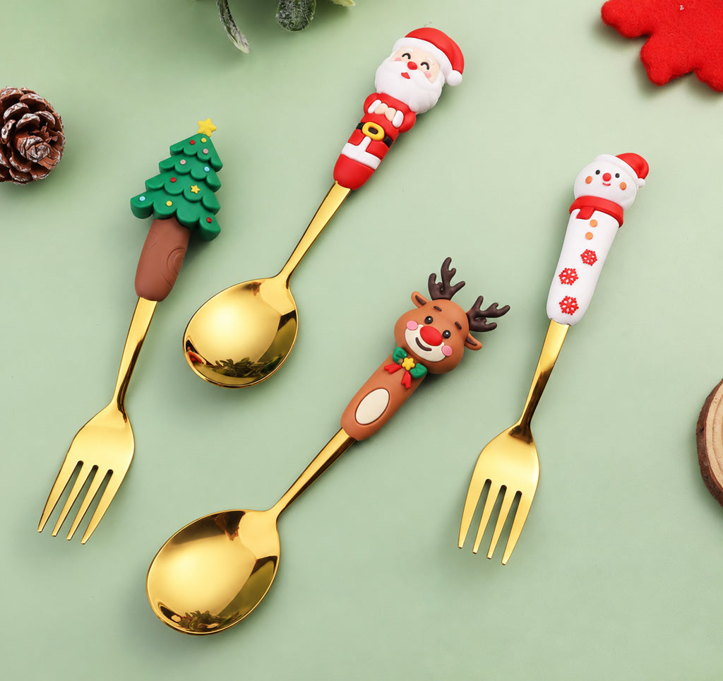 4-Piece Christmas Cutlery Set