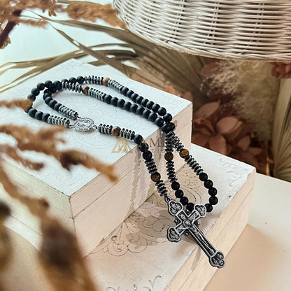 Crucifix&Saint Benedict Rosary Amen Artisan
