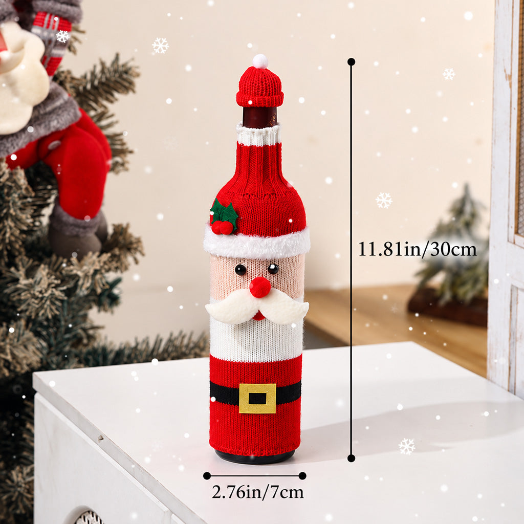 Santa Claus Christmas Bottle Cover