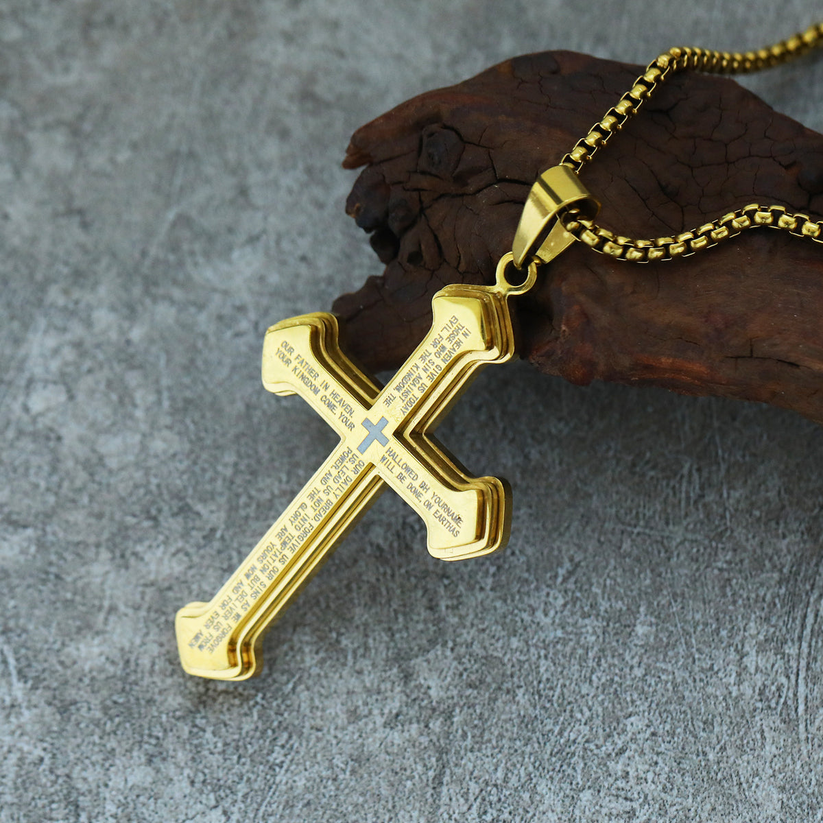 Lord’s Prayer Cross Pendant