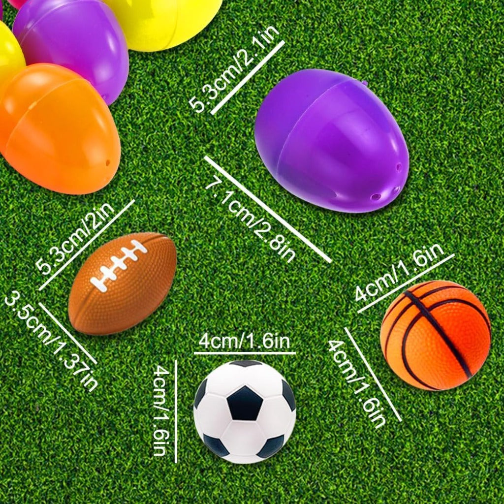 Prefilled Easter Eggs with Colorful Sports Easter Egg Gift Set  Amen Artisan