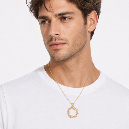 FIRST 50 CUSTOMERS ONLY —Rhinestone Crown of Thorns Pendant Necklace for Everyday Faith