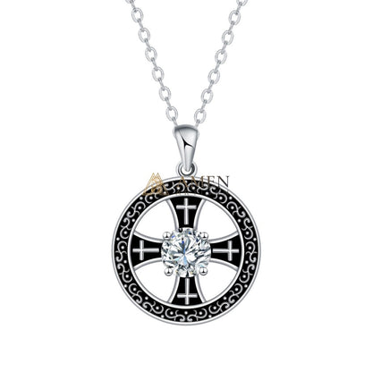Zircon Cross Pendant Necklace Amen Artisan
