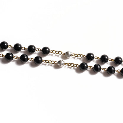 Black Stone Rosary Amen Artisan