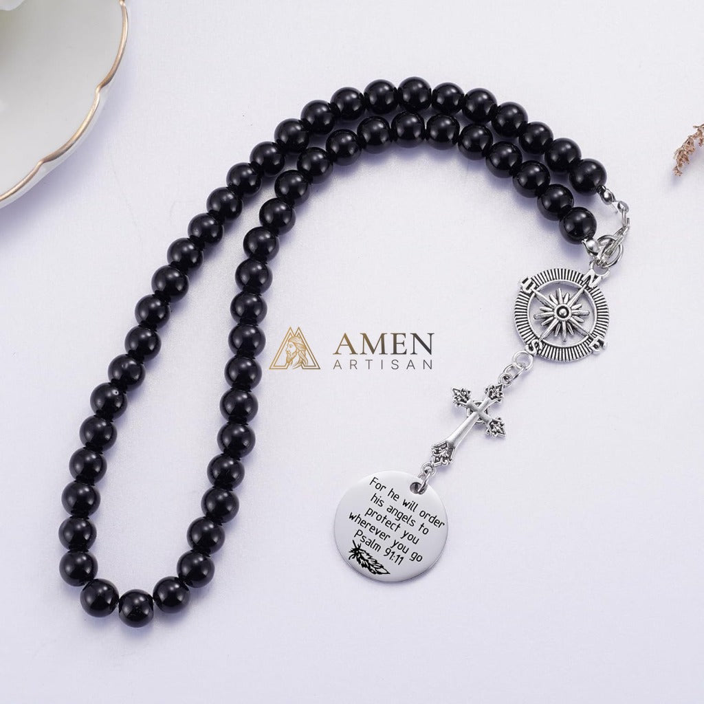 Cross Scripture Protection Car Charm Amen Artisan