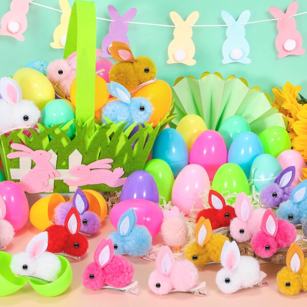 Prefilled Easter Eggs with Easter Eggs Bunny Hair Clip Gift Set Amen Artisan