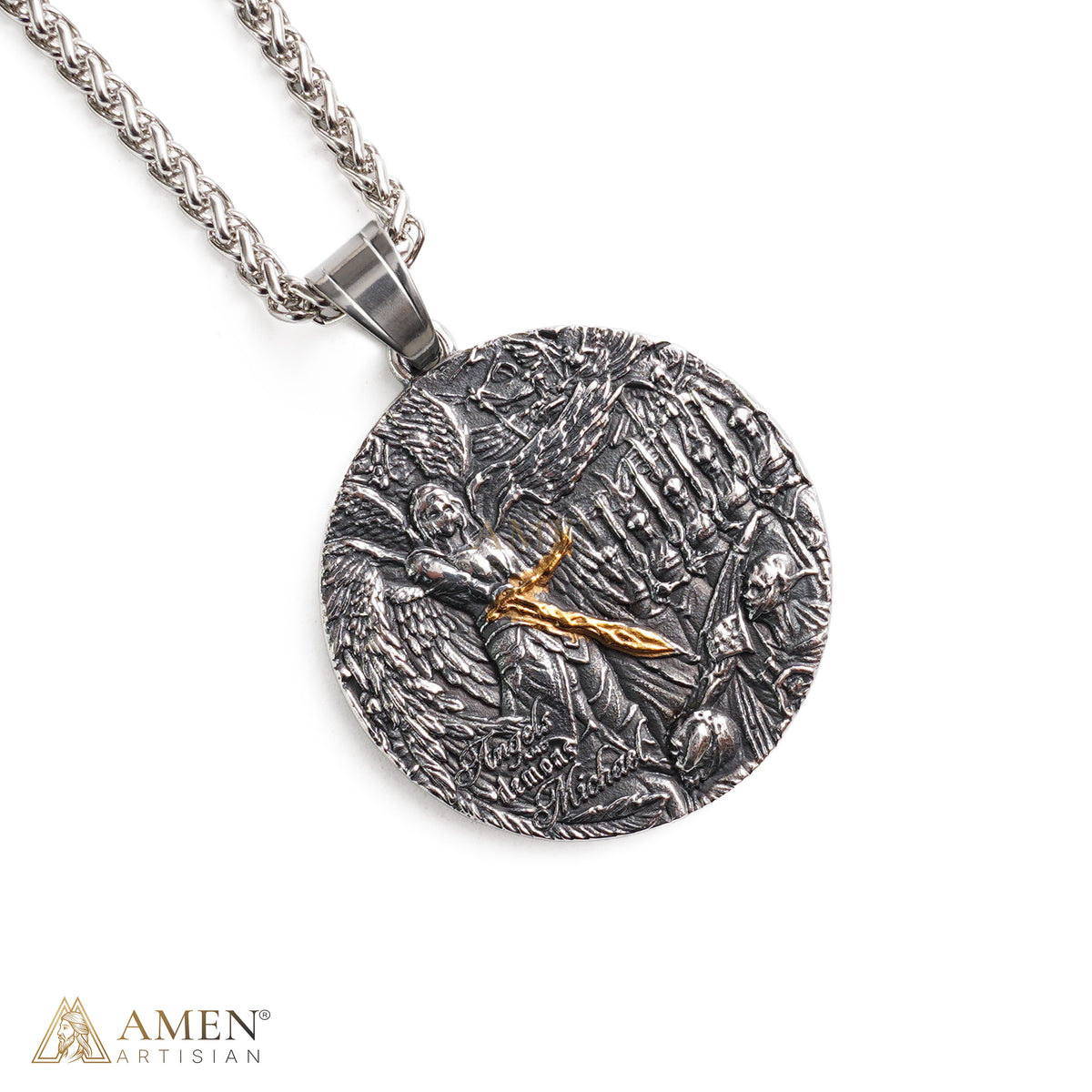 Carry a Powerful Reminder of Faith & Protection — St. Michael Sword Necklace