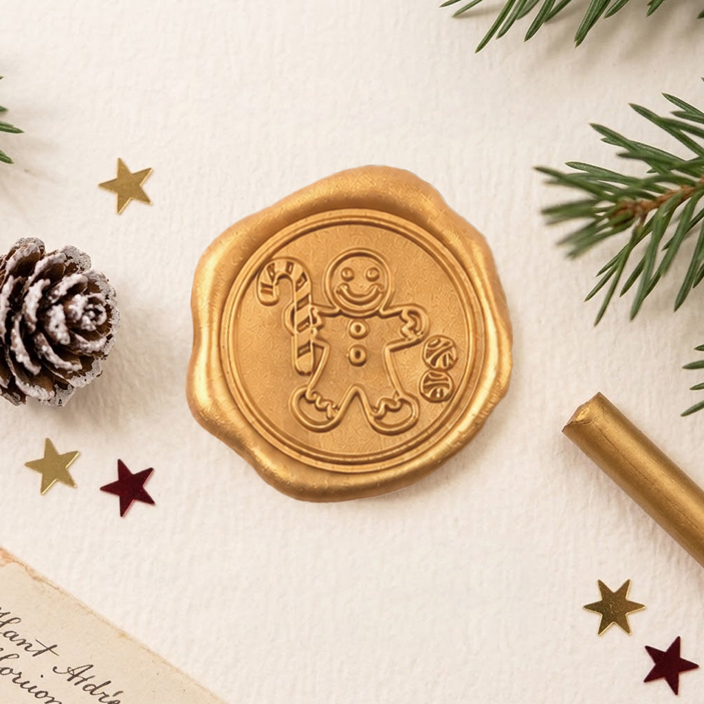 Christmas Gingerbread Wax Seal Stickers
