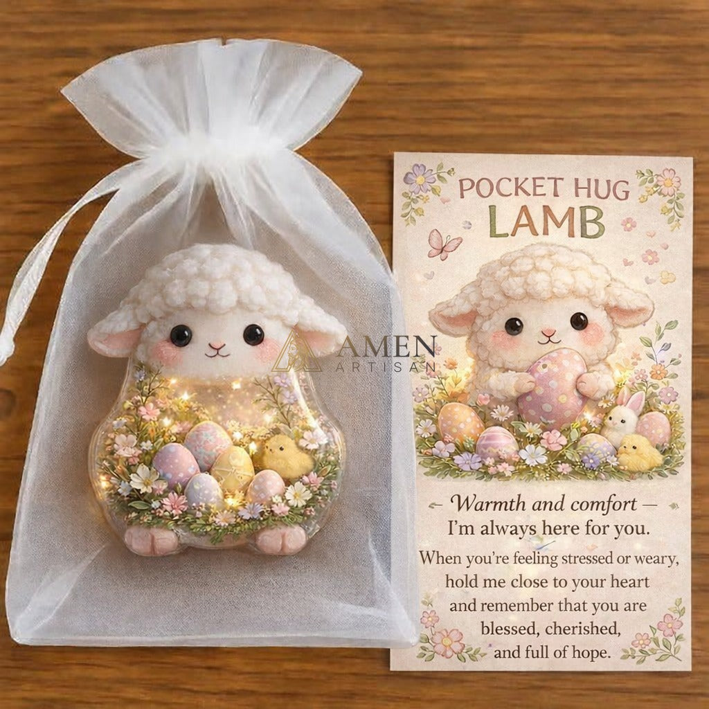 Handmade Easter Bunny Figurine Amen Artisan