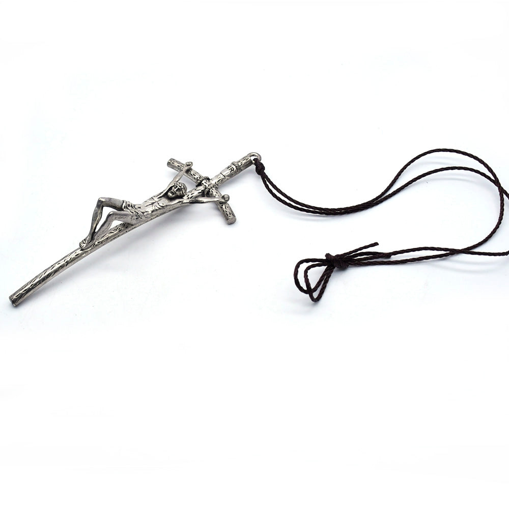 $0.99 Deal Crucifix Pendant with Weathered Cross & Sorrowful Christ Detailing