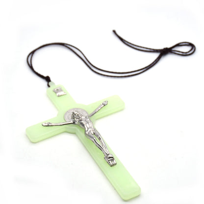 Amen Artisan Large Glow In The Dark Crucifix Cross Necklace