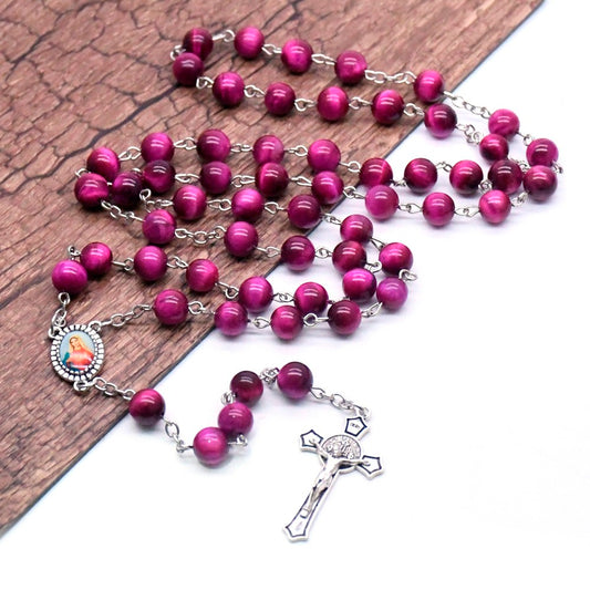 Amen Artisan Plum Red Tiger Eye Natural Stone
