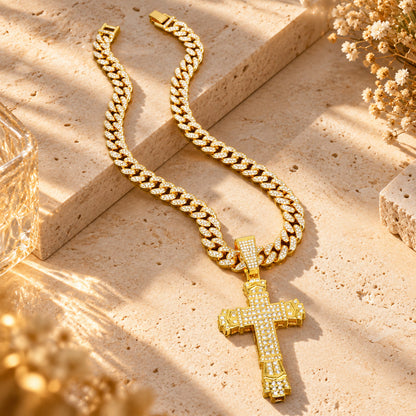 Statement Cross Pendant Necklace