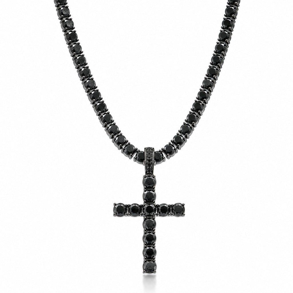 Wear Faith with Light — Rhinestone Cross Necklace