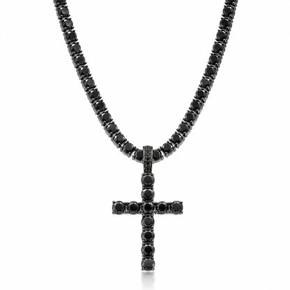 Wear Faith with Light — Rhinestone Cross Necklace