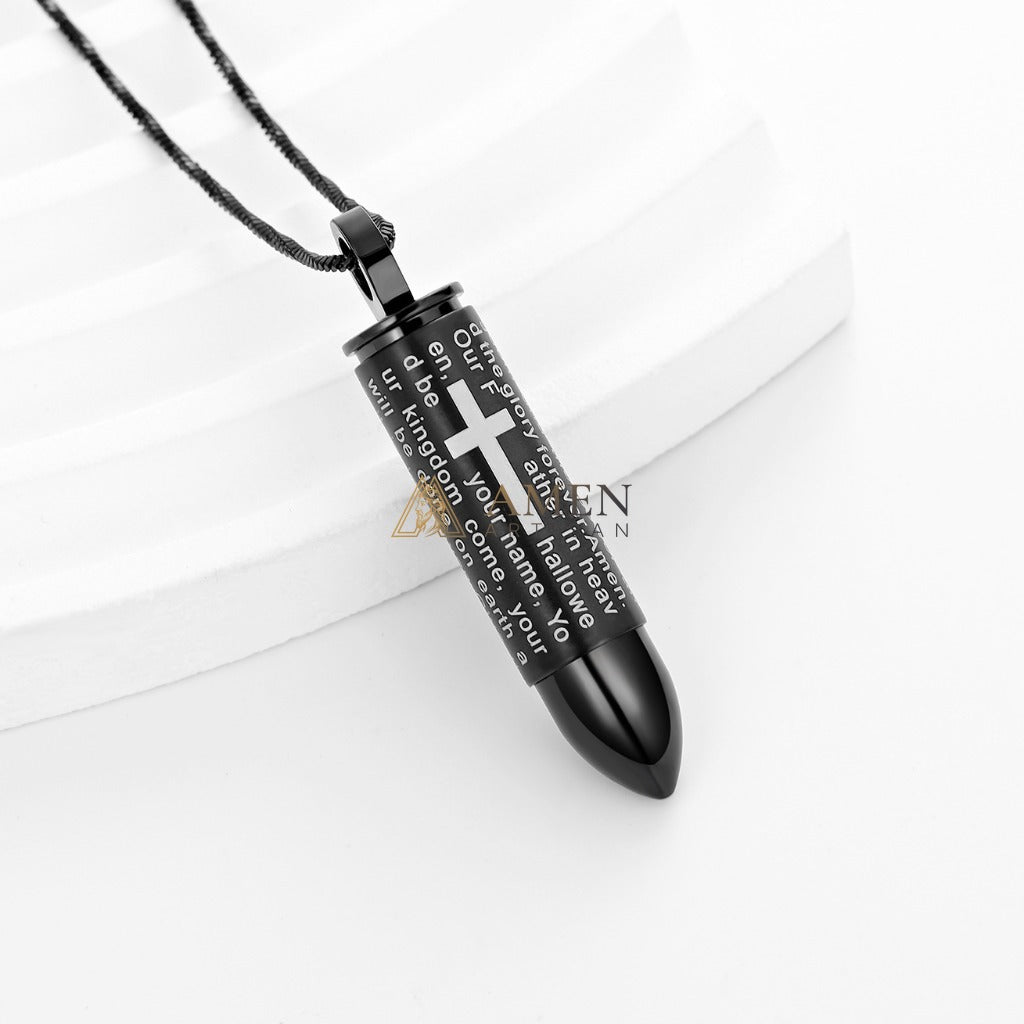 Cross Prayer Urn Pendant Necklace Amen Artisan