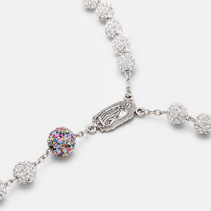 Our Lady of Guadalupe Five-Decade Rosary with Rhinestone-Covered Beads — Devotion | Amen Artisan®