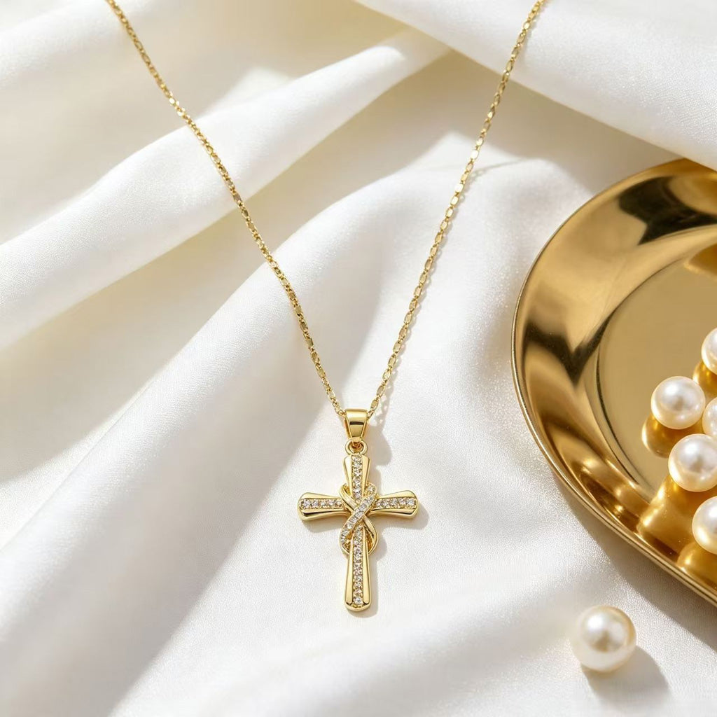 Intertwined Cross Necklace