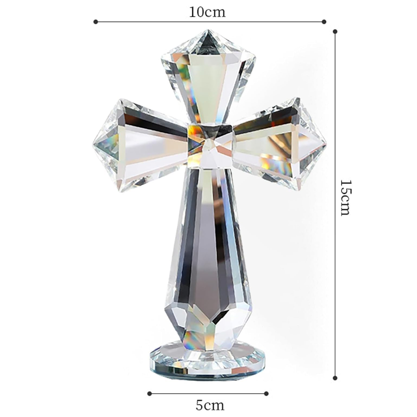 Crystal Cross Figurine Amen Artisan