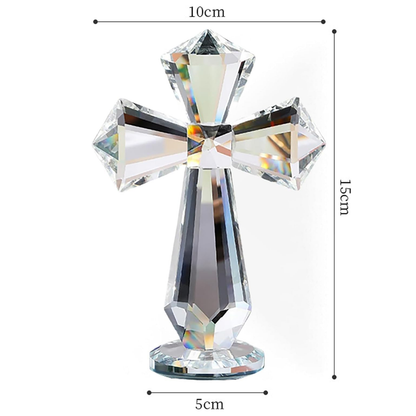 Crystal Cross Figurine Amen Artisan