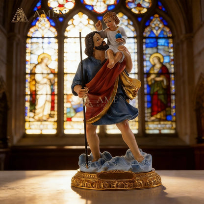 Saint Joseph and Child Jesus Statue Amen Artisan