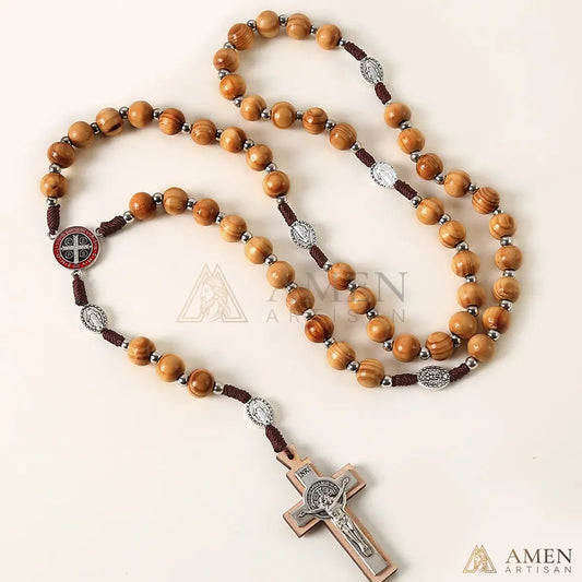 Nature Wood Rosary Amen Artisan