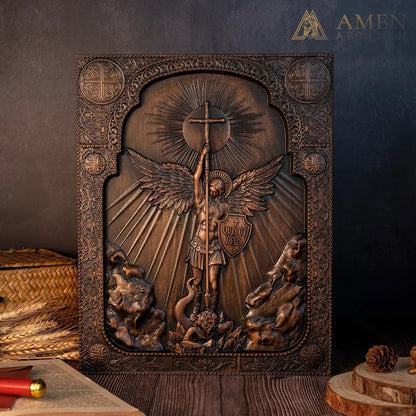 St Michael Wood Carving