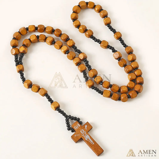 Nature Wood Rosary Amen Artisan