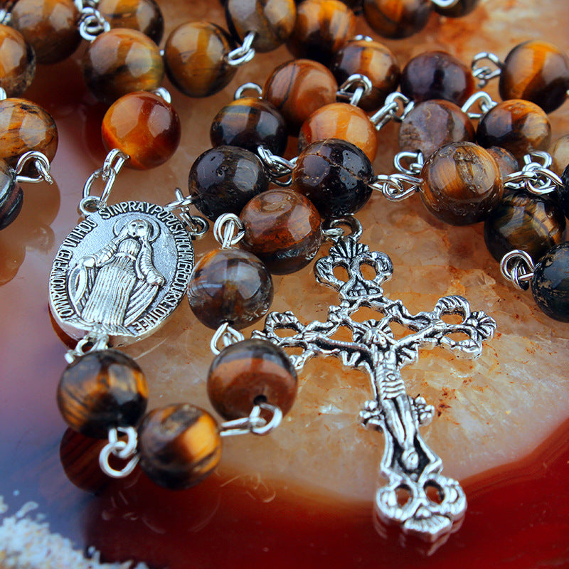Tiger Eye Stone Rosary