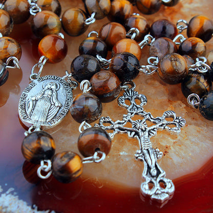 Tiger Eye Stone Rosary