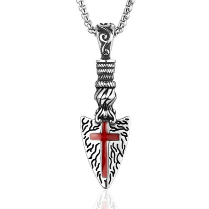 Amen Artisan Vintage Carved Cross Oil Drop Craft Pendant