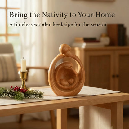 Holy Family Wooden Carving Amen Artisan