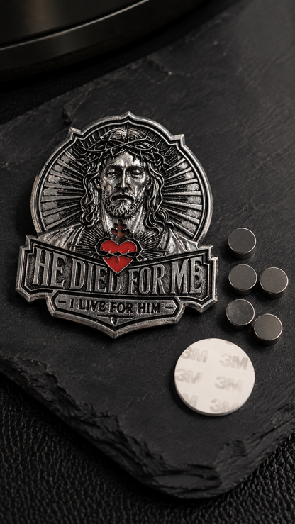 【DEAL TODAY】“He Died for Me, I Live for Him” Jesus Metal Car Emblem