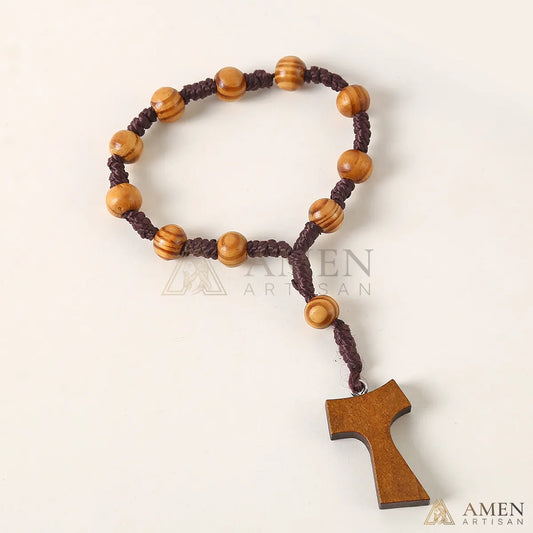 Nature Wood Rosary Amen Artisan