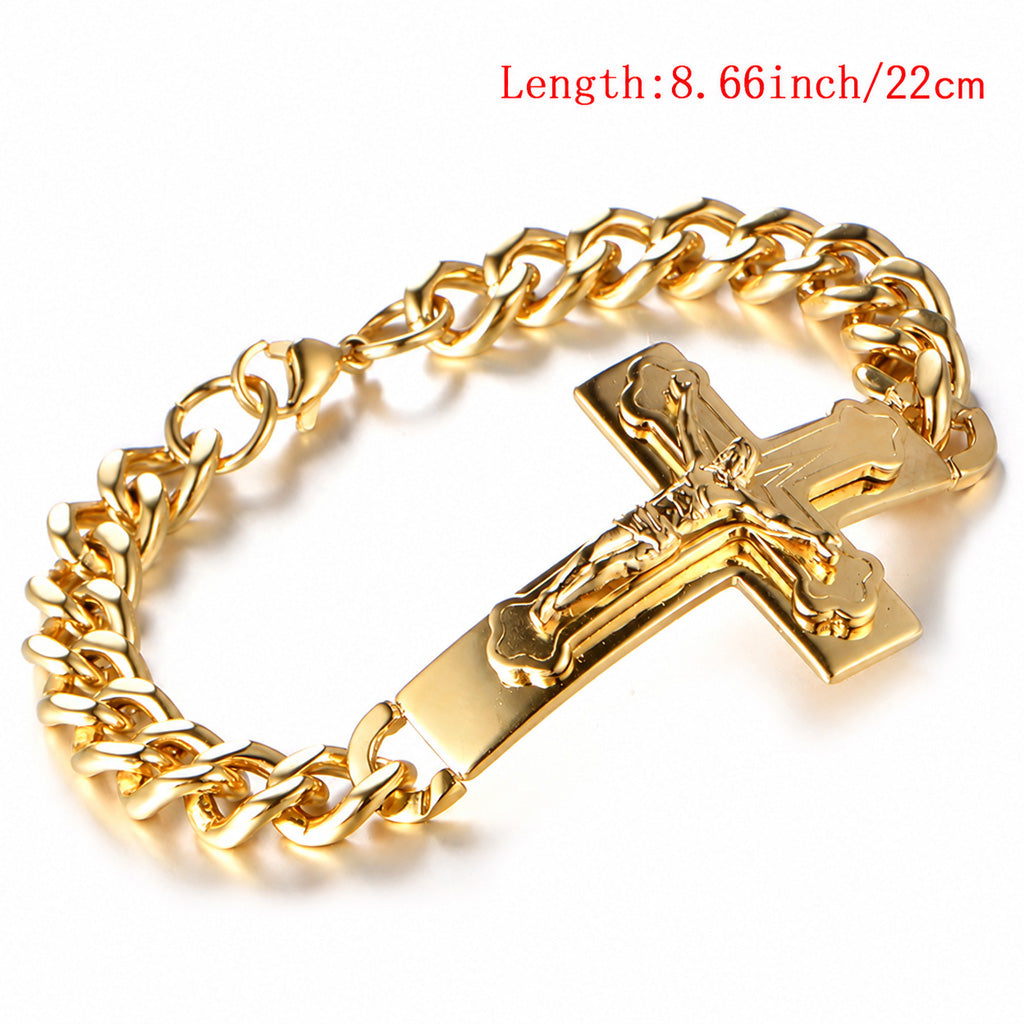 316 Stainless Steel Crucifix Bracelet