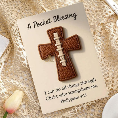 Handmade Leather Football Cross Sports Ornament