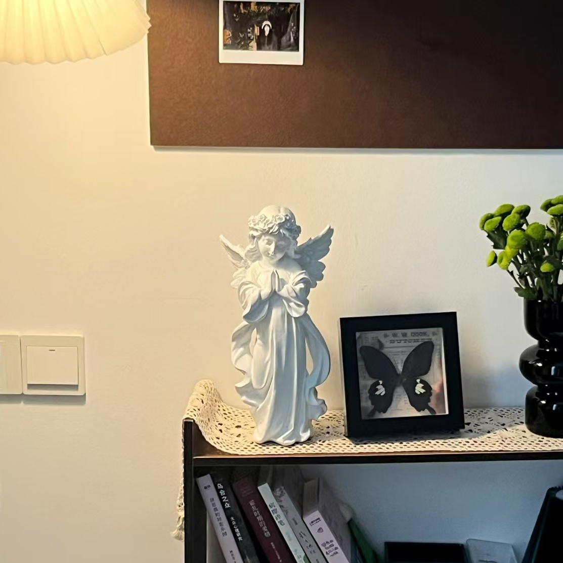 Angel Alice Little Girl Statue | Storybook Guardian, Whimsical Desk Decor