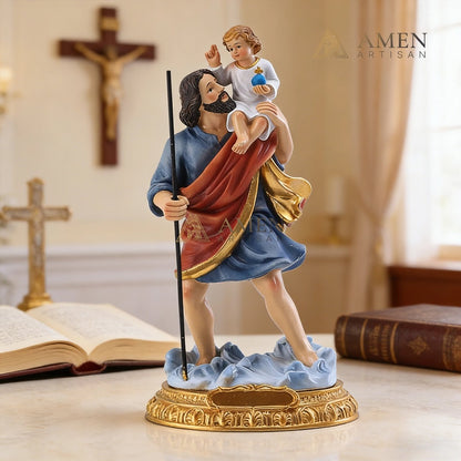 Saint Joseph and Child Jesus Statue Amen Artisan