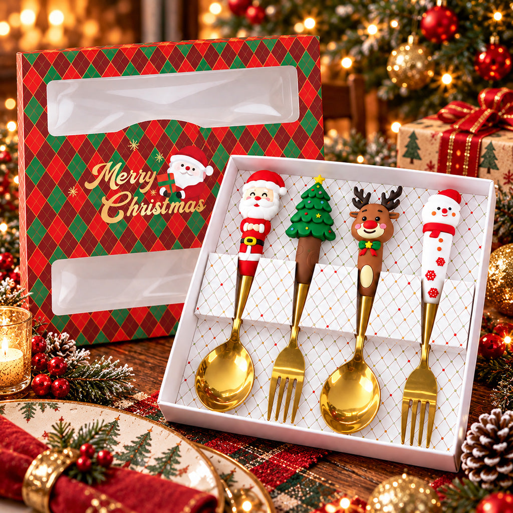 4-Piece Christmas Cutlery Set