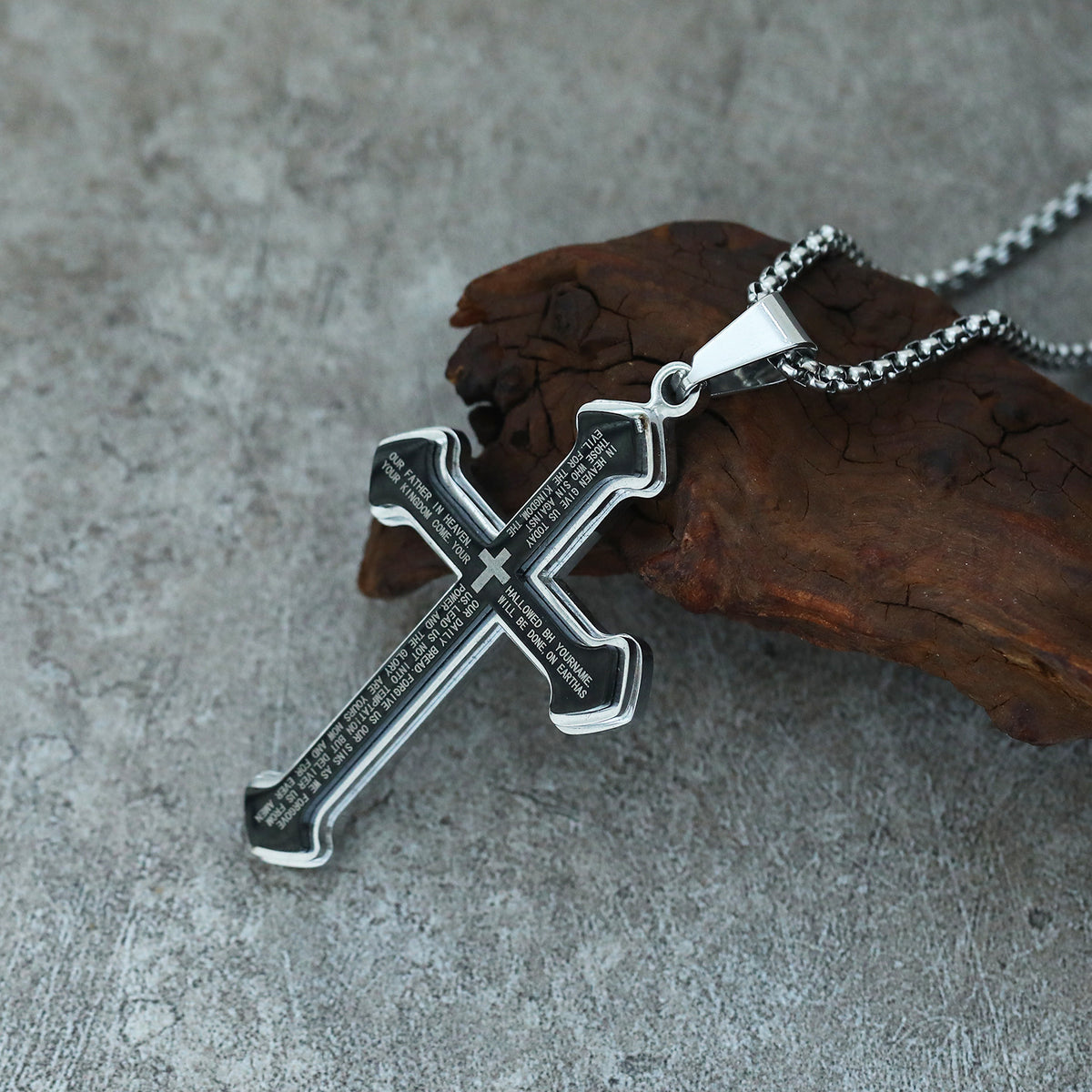 Lord’s Prayer Cross Pendant