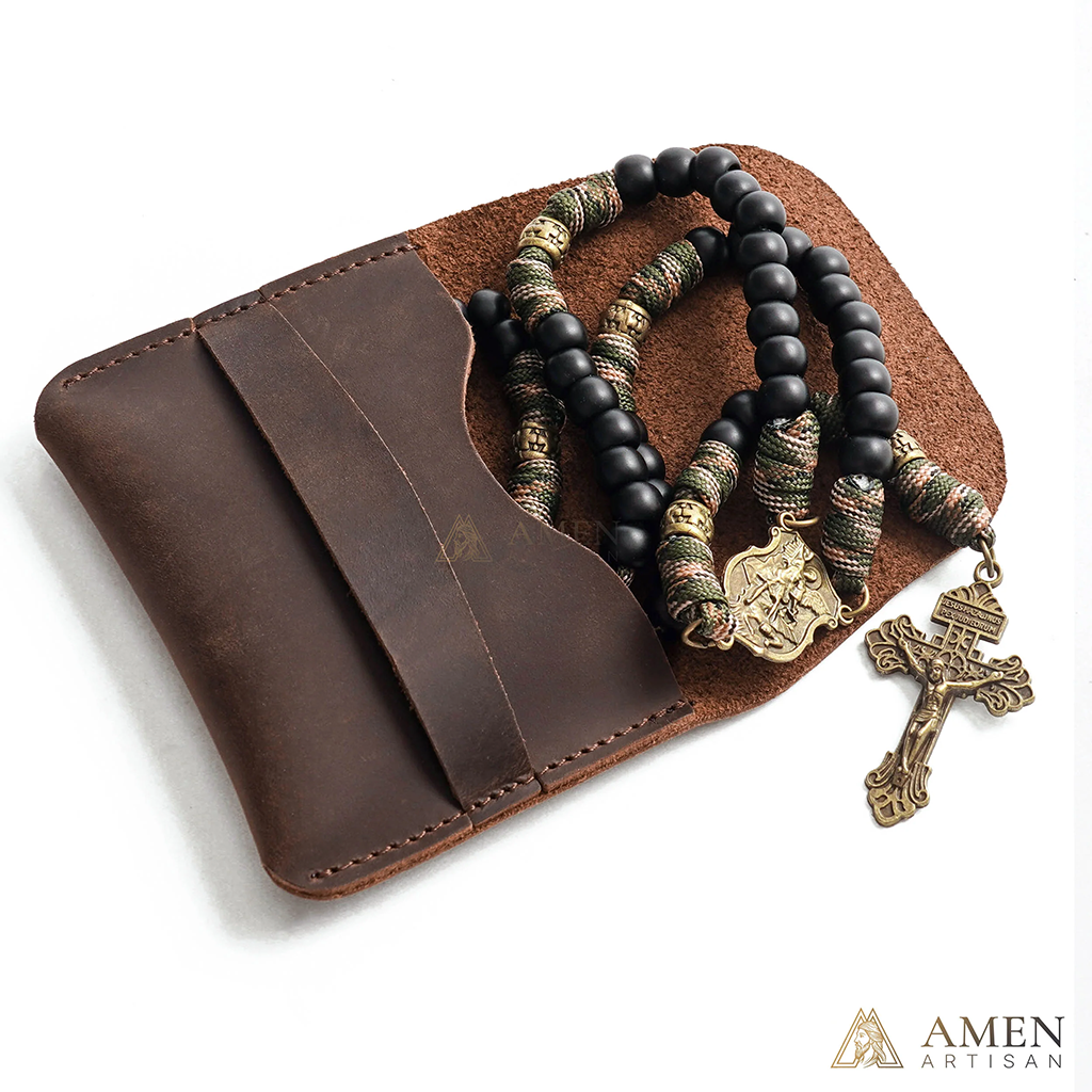 St. Michael Paracord Rosary with Jesus Crucifix - Protection & Strength