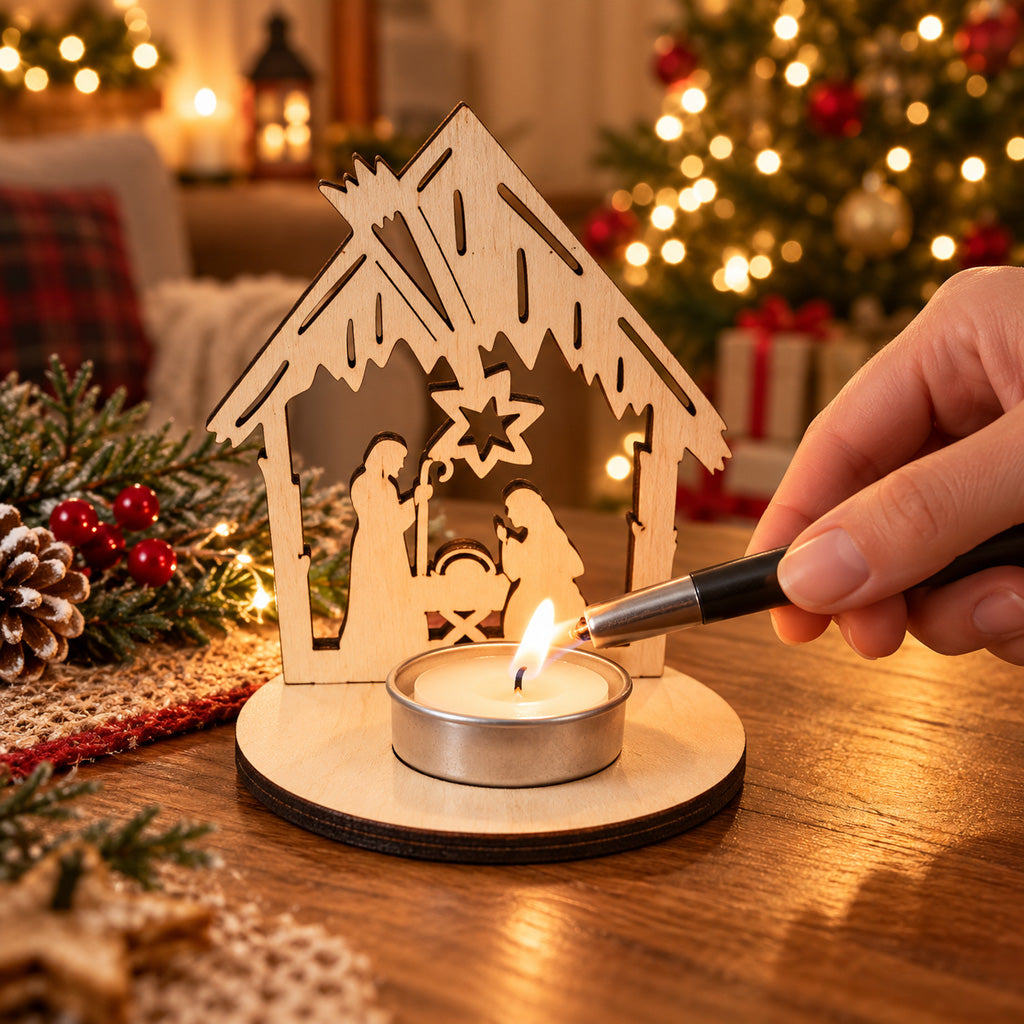 Christmas Nativity Candle Holder