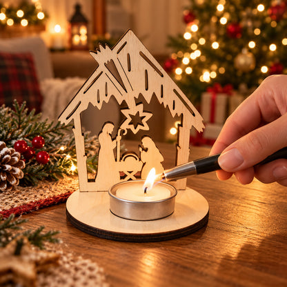 Christmas Nativity Candle Holder